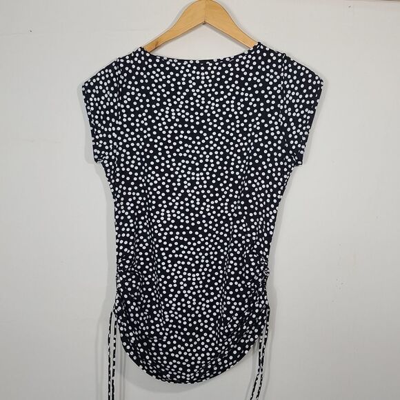 Lands'end Black and White Polka dot Blouse - Picture 8 of 10